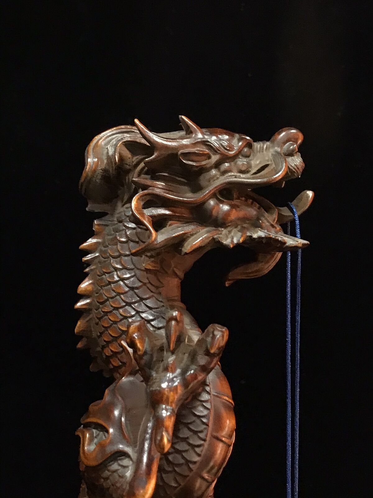 

10 старинная антикварная деревянная статуэтка дракона резьба по дереву резной из самшита подставка для ручек для стола CHINA