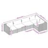 Vidaxl 5-Cz. Garden Lounge Set, Cushions, Polyrattan, Brown