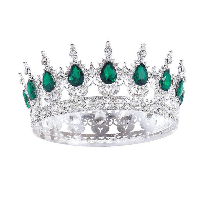 European Baroque Round Crown Alloy Headdress Birthday Crown Eighteen Year Old Adult Ceremony Crown Queen