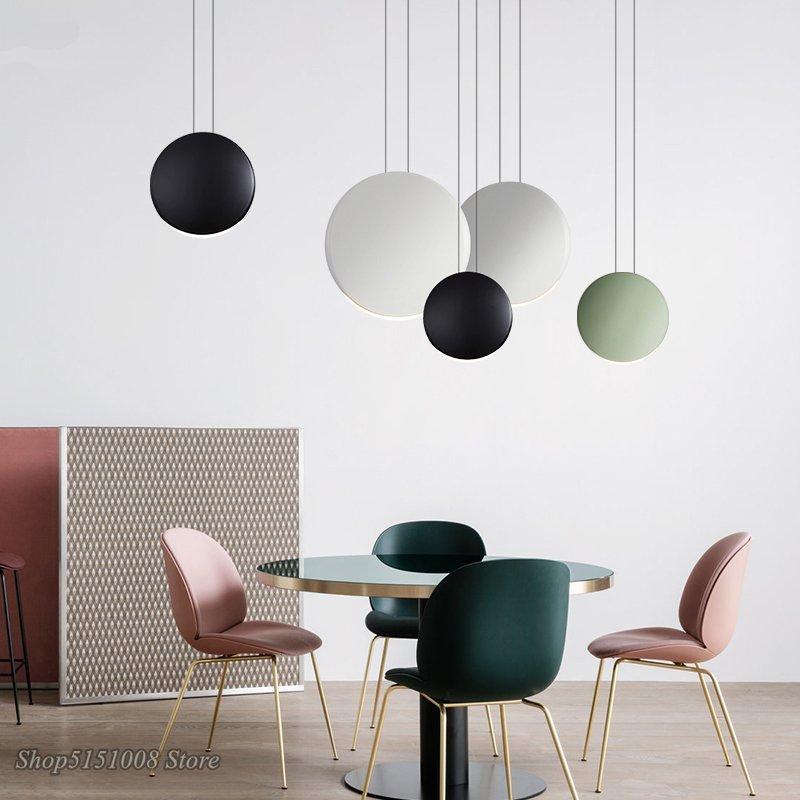 Scandinavian Modern Pendant Lights Minimalist Living Room Dining Room Pendant Lamp Bar Creative Crescent Light Lighting Fixtures