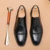Men's Large Size Derby Formal Leather Shoes for Office, Wedding, and Banquet