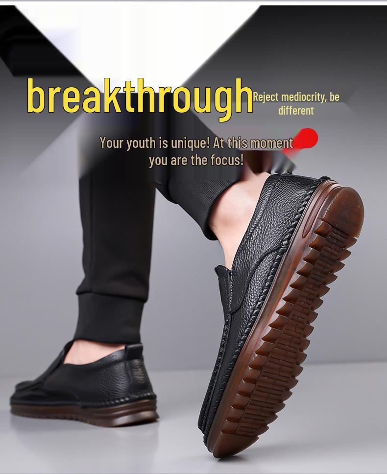 Herren Mokassins aus weichem Leder, Fahrschuhe, rutschfest, Übergröße Freizeitschuhe