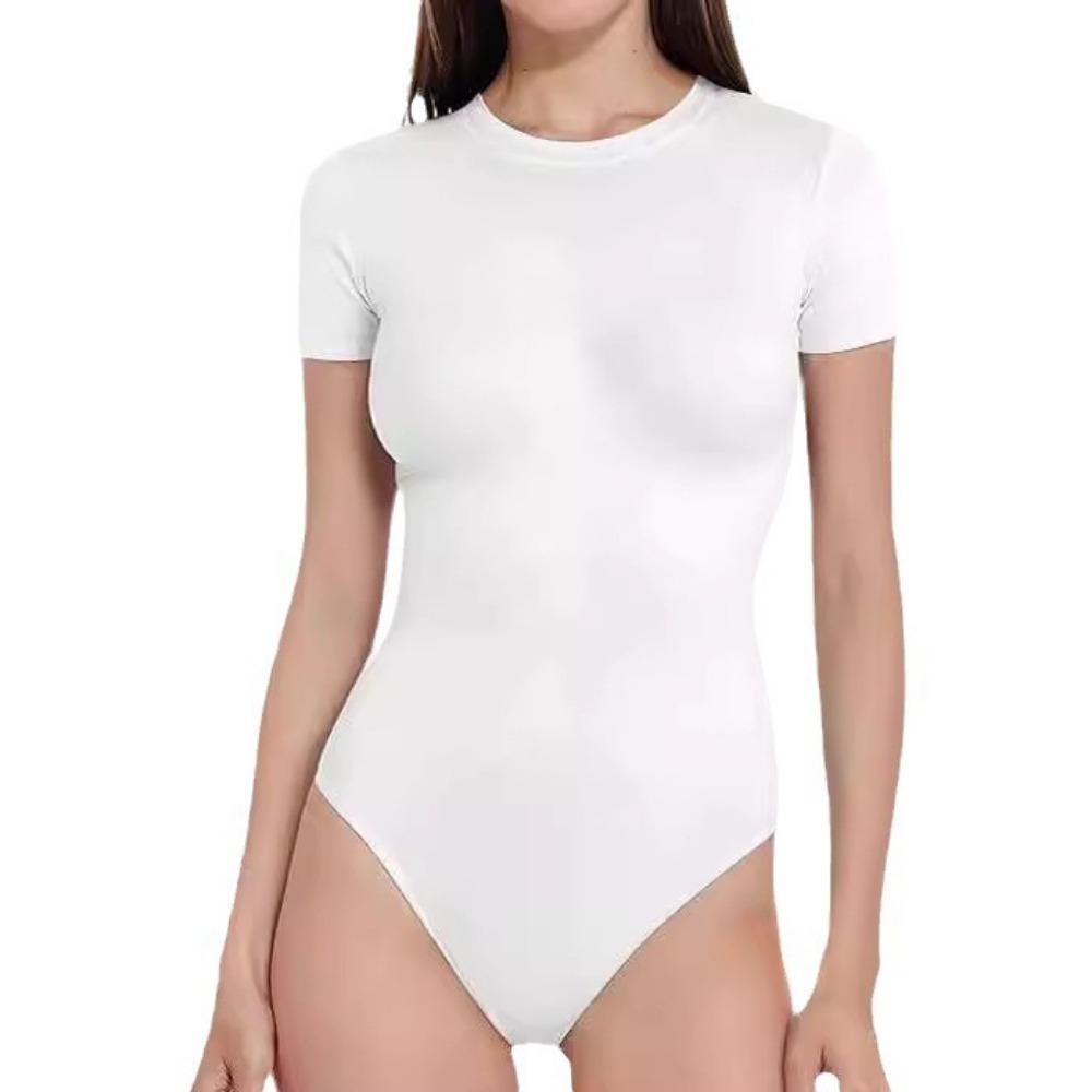 Women's Natrelax Sexy Bodysuit Thong Short Sleeve Halter Racerback High Neck Tank Tops Body Suits for Going Out