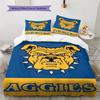 North Carolina A&T Aggies Pattern Bedding Set Quilt Cover Pillowcase Home Decor Gift (1 * Duvet Cover + 2 * Pillowcase, Without Core)