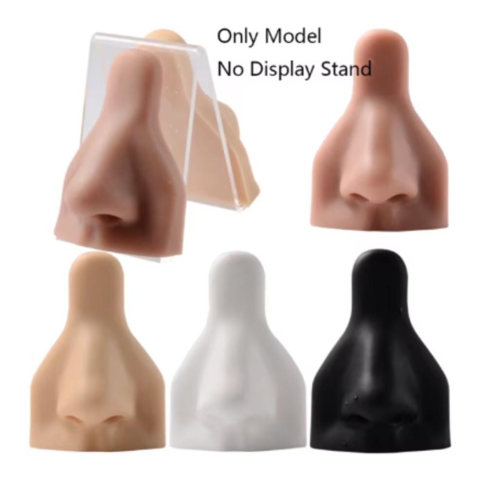 Piercing Tool Human Nose Model Rack Soft Nose Stud Display Stand Silicone Nose Model Girls Women