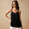 Women's summer new V-neck sling vest women's back kinked split irregular hem top