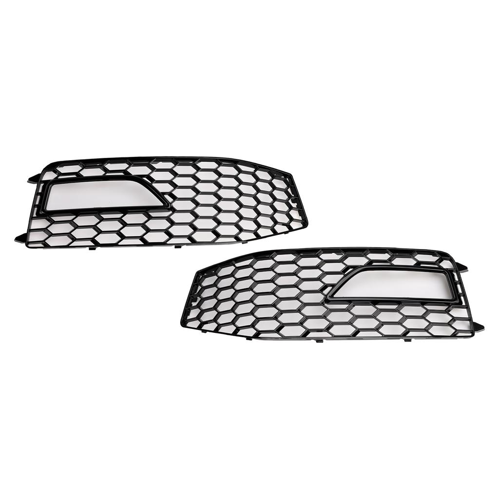 2PCS Bumper Fog Light Lamp Cover Grille Grill Fit A4 S-line S4 2013-2015