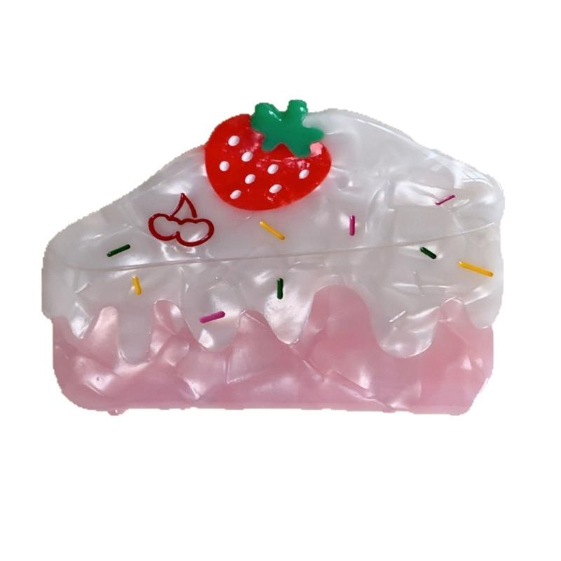 

Cream Cake Hair Claw Clip For Sweet Hairstyles Great For Various Occasion Acrylic Hair Grip for Women Girl Daily Wear 1