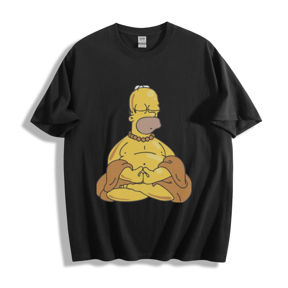 The Simpsons Homer Meditating Graphic T-Shirt Unisex T-Shirt S