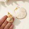 2 PCs Shell Pendants Gold Plated Scallop Conch Ocean Jewelry Charms For DIY Necklace Earrings Jewelry Making Findings