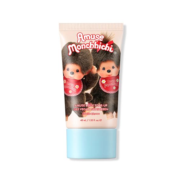 

[Сотрудничество с Monchhichi] AMUSE Бежевый Тон-Апт 365 Веганский Солнцезащитный Крем SPF50+ PA++++ Beige Tone-Up