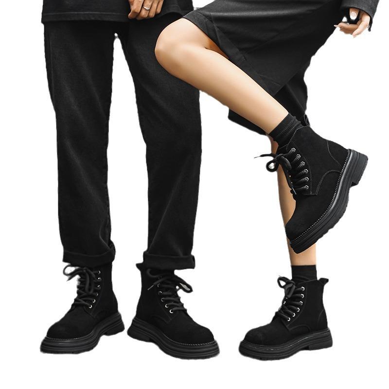 Vintage Martin Boots Couple Autumn Short Boots Versatile Big Yellow Boots British Style Tooling Boots 24458-J