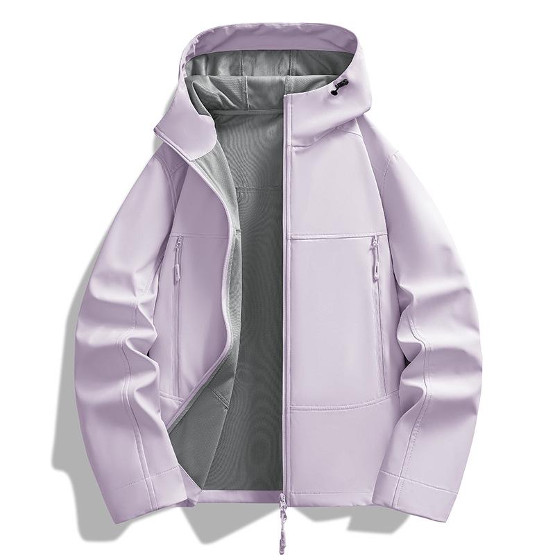 Unisex Soft Shell Trekking Jacket: Windproof, Waterproof Hooded Outerwear for Men, Ideal for Mountaineering and Outdoor Activities.