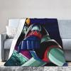 UFO Robot Grendizers Goldorak Flannel Blanket Japan Anime Novelty Throw Blanket for Sofa Bedding Lounge 125*100cm Lightweight