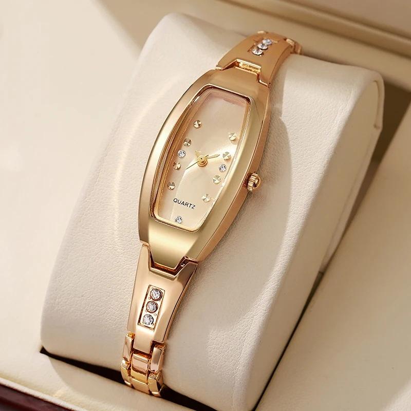 Women's Bracelet Quartz Watch Rhinestone Retro Wristwatch