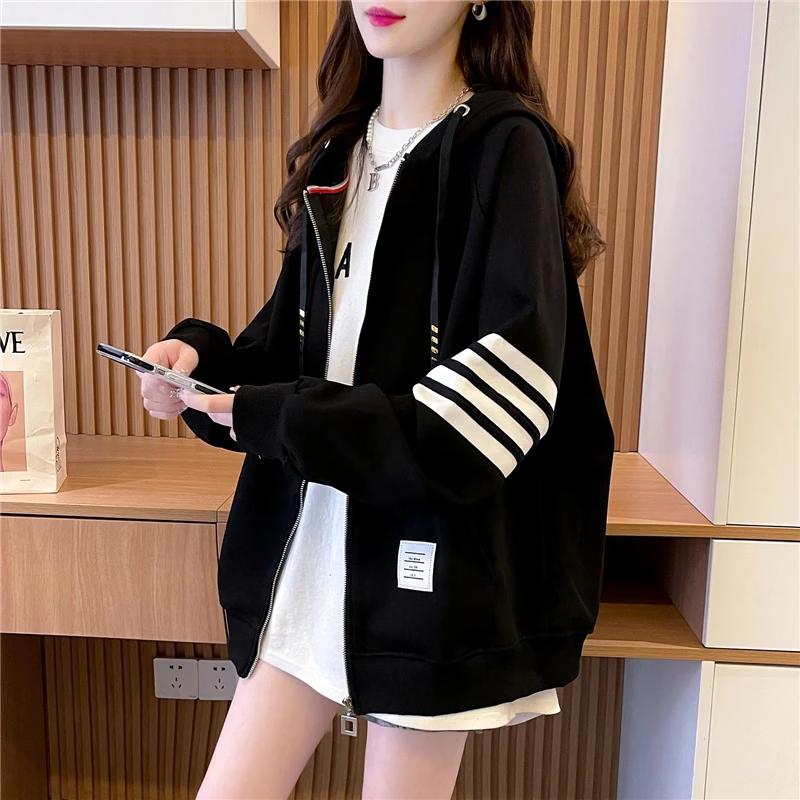 La Chapelle Women s Loose Hooded Cardigan Sweatshirt 2XL