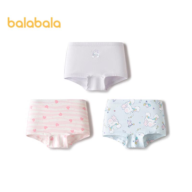 Balabala Girls' Cotton Underwear 3-Pack