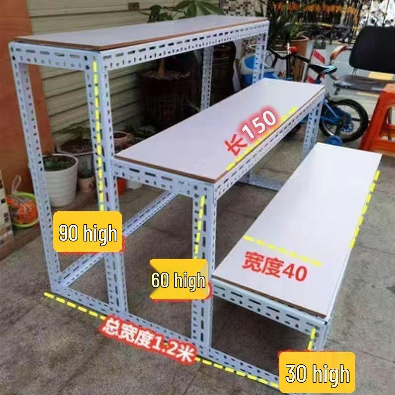 Three-Tier Trapezoidal Display Rack for Supermarket or Flower Stall