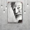 Ernest Hemingway Retro Vintage Tin Sign Poster Decorative Plaque Metal Plate Wall Decor