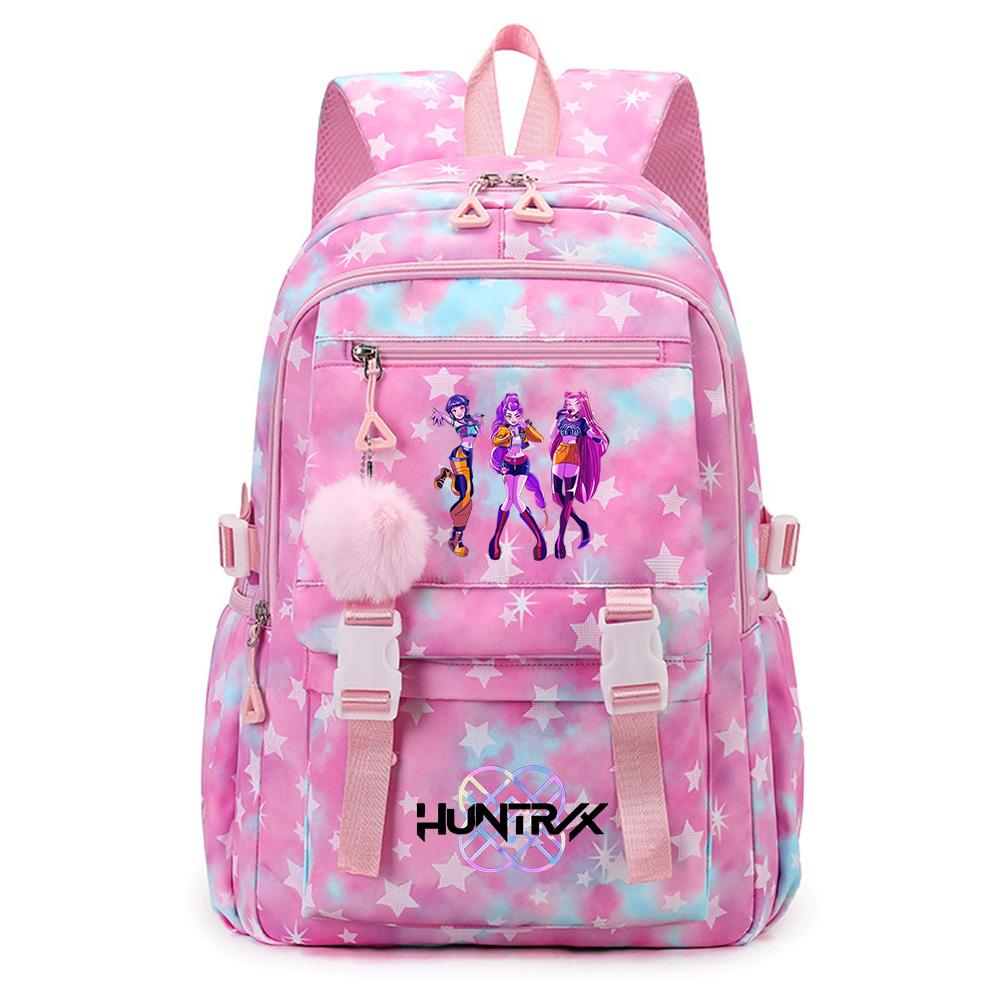 Anime K-Pop Demon Hunters Printed Backpack Large Capacity Bookbag Laptop Unisex Student Boy Girl School Bag Large Capacity Travel Outdoor Bag