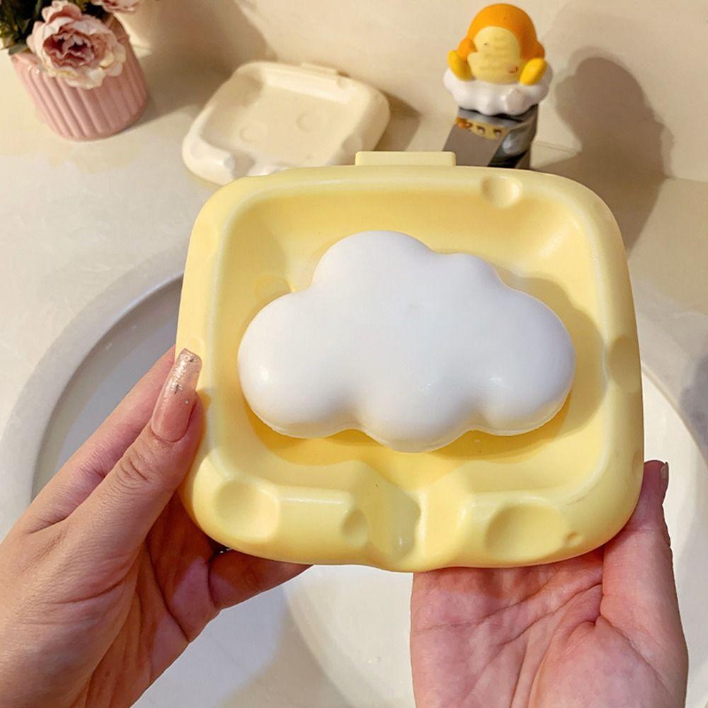Durable ABS Cheese Soap Dish Easy To Clean Drainable Bathroom Soap Holder Cute Soap Storage Rack Home