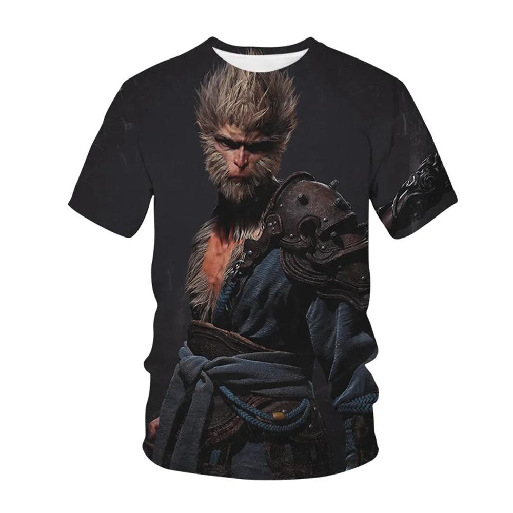 Black Myth Wukong 3d Print Tshirt Men Women Fashion T-shirt Graphic Game T Shirt Boy Tops Tees Summer Camisetas Men's Clothing