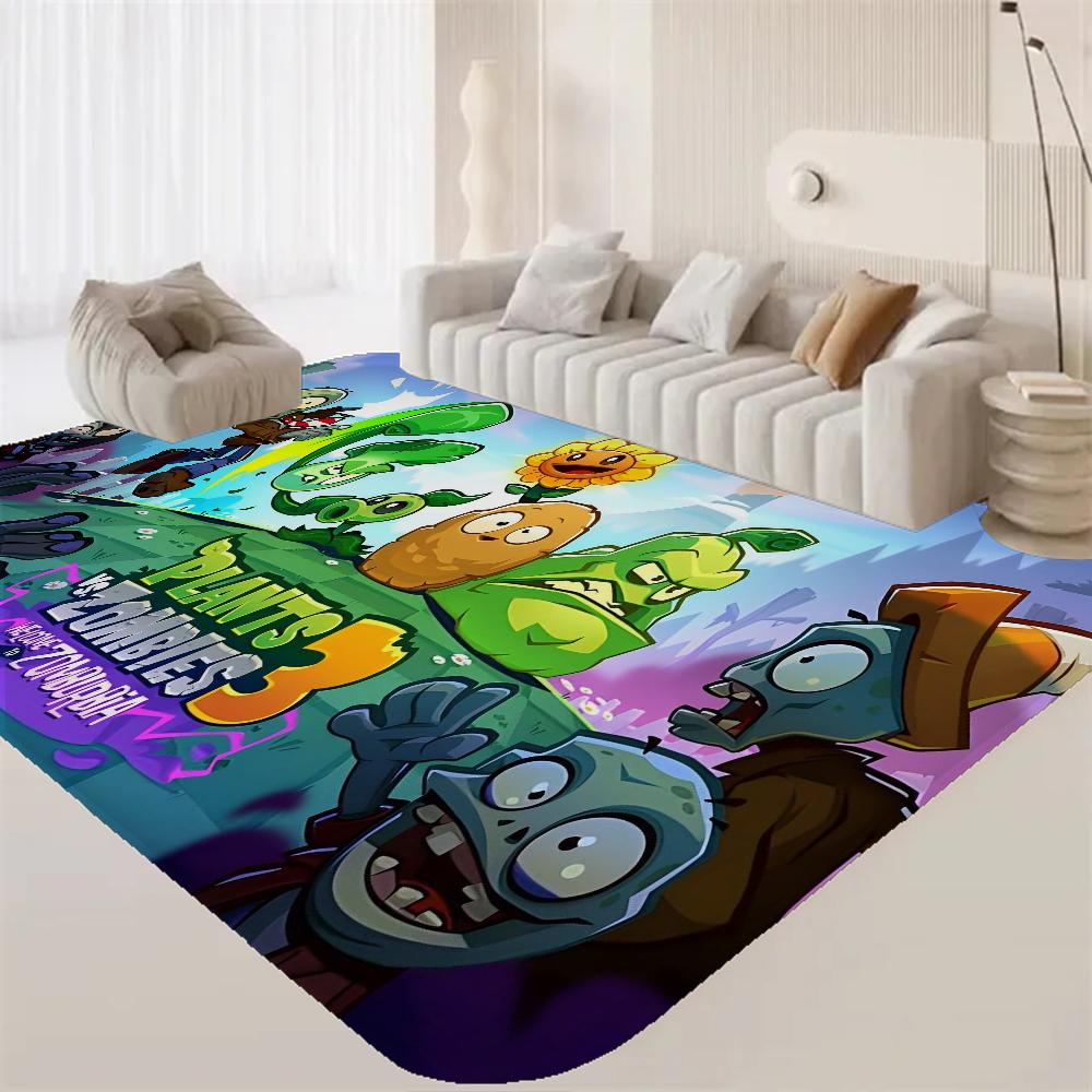 P-plant Vs Z-zombie Floor Mat Rectangle Anti-slip Home Soft Badmat Front Door Indoor Outdoor Mat Hotel Decor Mat