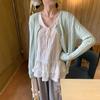 Summer Women's New Japanese Fashion Casual Pure Desire Style Lace Splicing Lace-up Doll Shirt Sleeveless Vest Top