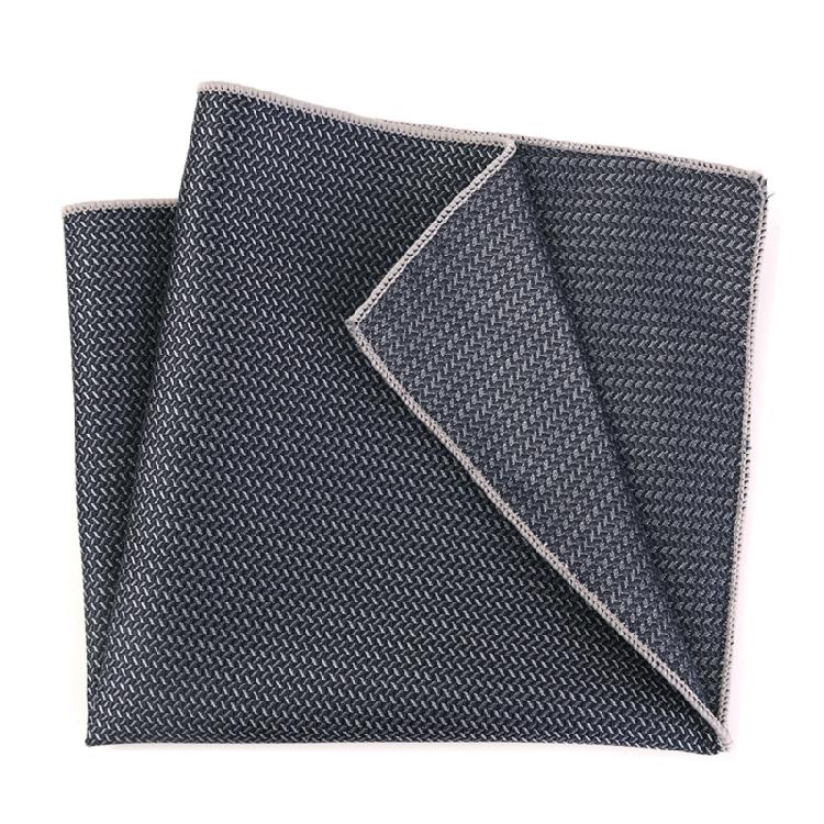 Chusteczka 25,5x25,5cm z Ciemnym Wzorem dla Pana Młodego Ślub Biznesowa Chusteczka