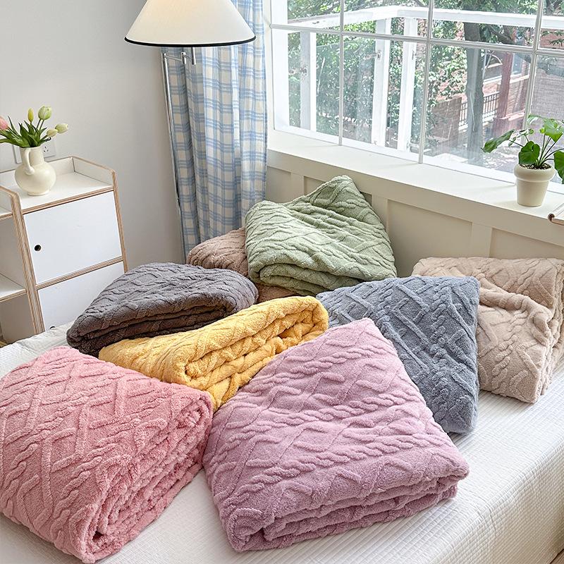 Taffeta Coral Fleece Flannel Blanket – Nap & Summer Air Conditioning Use, Perfect Gift, Small Size