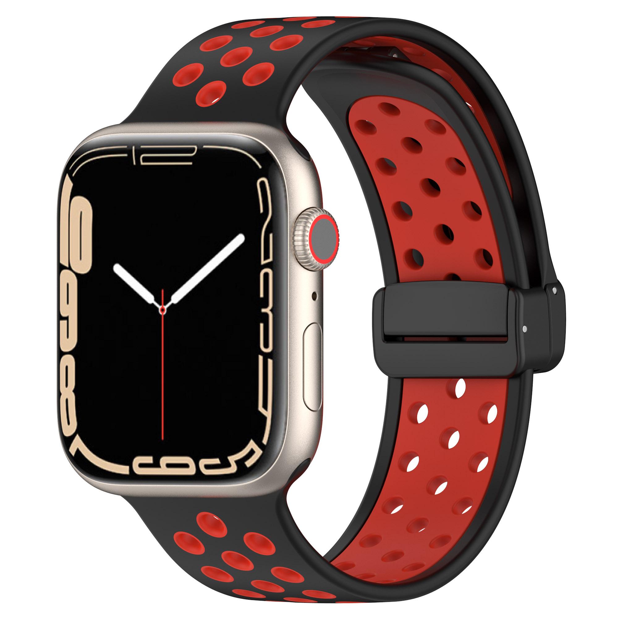 

Силіконовий магнітний ремінець для Apple Watch 44мм 40мм 45мм 41мм 46мм 42мм Спортивний браслет iWatch Series11 10 9 8 7 6 Ultra 2 SE 42 44 45 46 49 mm
