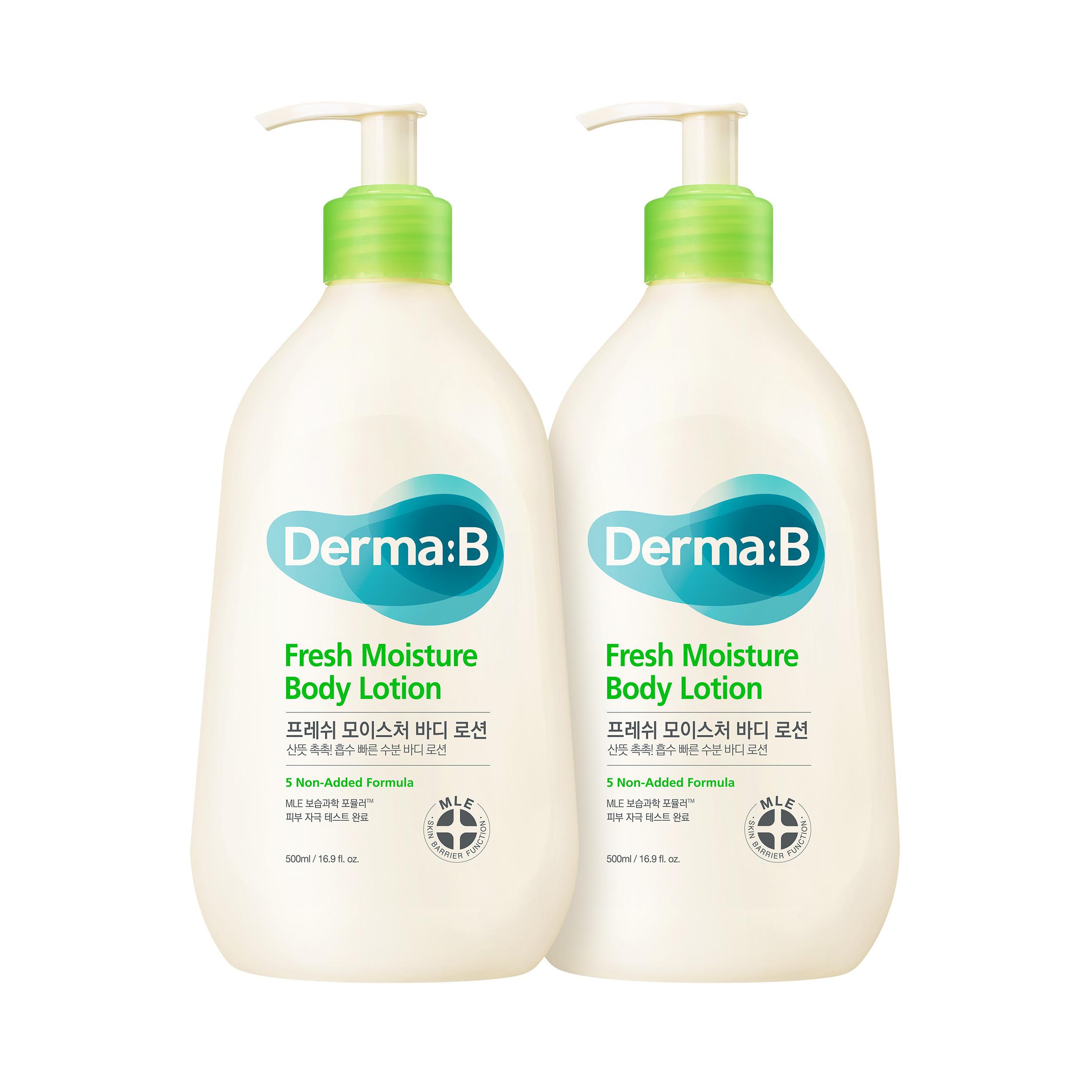 

Derma B Fresh Moisture Body Lotion 500ml+500ml Double Plan/Single Product 500ml+500ml