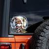 QT2388#15cm Gnome On Swing Under Moon Waterproof Car Decorative Decal, Suitable for Cars, Laptops, Bumpers, Glass Window Sticker