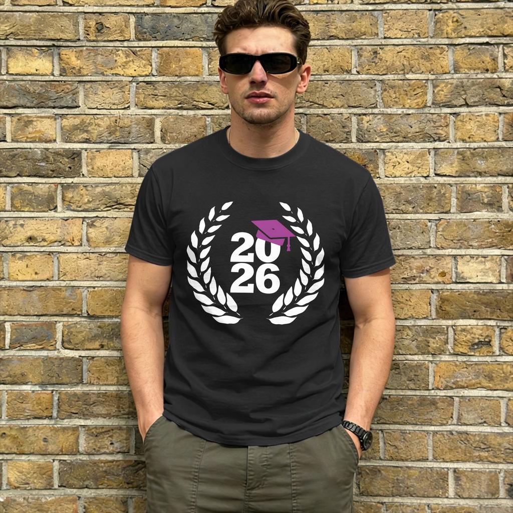 Class of 2026 Senior 2026 Graduation Cotton T Shirt For Unisex Summer Y2K Fun TShirts Round Neck Harajuku Tees Plus Size