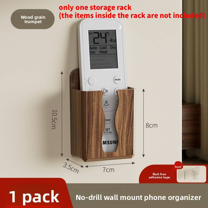 Modern Minimalist Abs Wall Mount Remote And Phone Organizer For Bedroom Storage