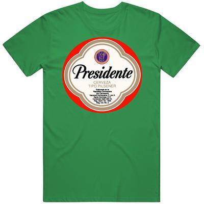Presidente Beer Retro Brewery Logo T Shirt