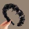 Women's Korean Lace Rhinestone Mesh Headband - Non-Slip, Face-Slimming, High-Top Design.