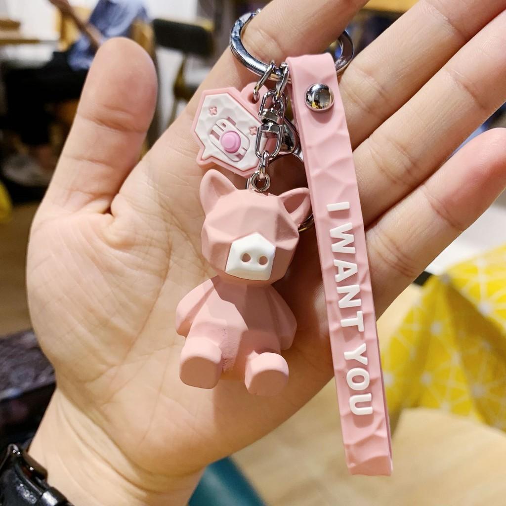 

Dinosaur Lovely Resin Panda Keychain For Men Creative Cartoon Gift Pig