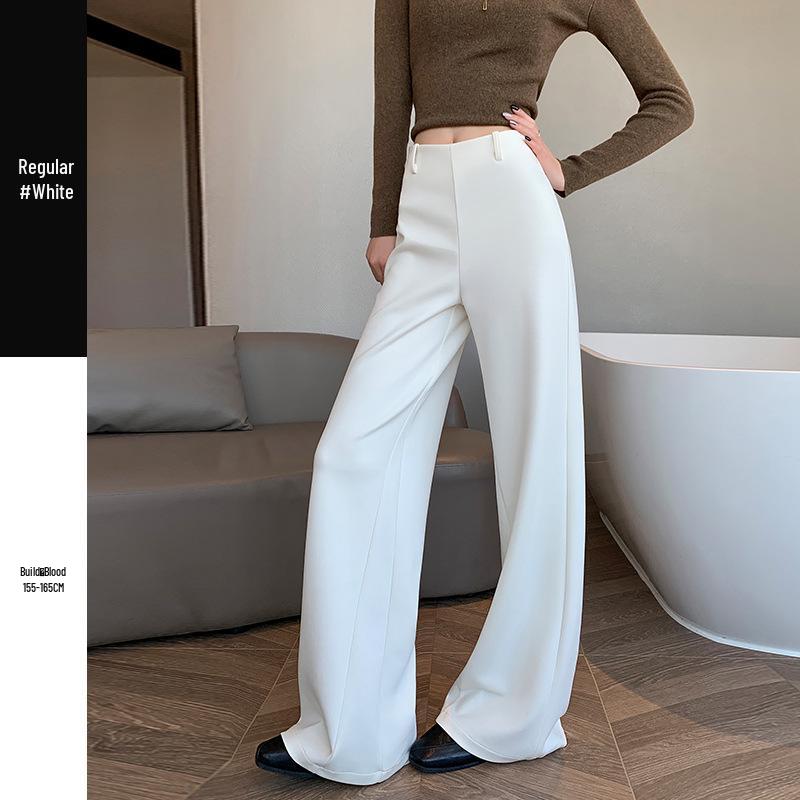 2026 Spring High Waist Slimming Modal Pants - Versatile Casual Black for Women