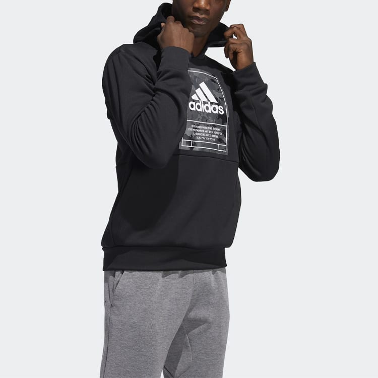 adidas Sweatshirts Men's Black Hooded Moderate Regular GE5519