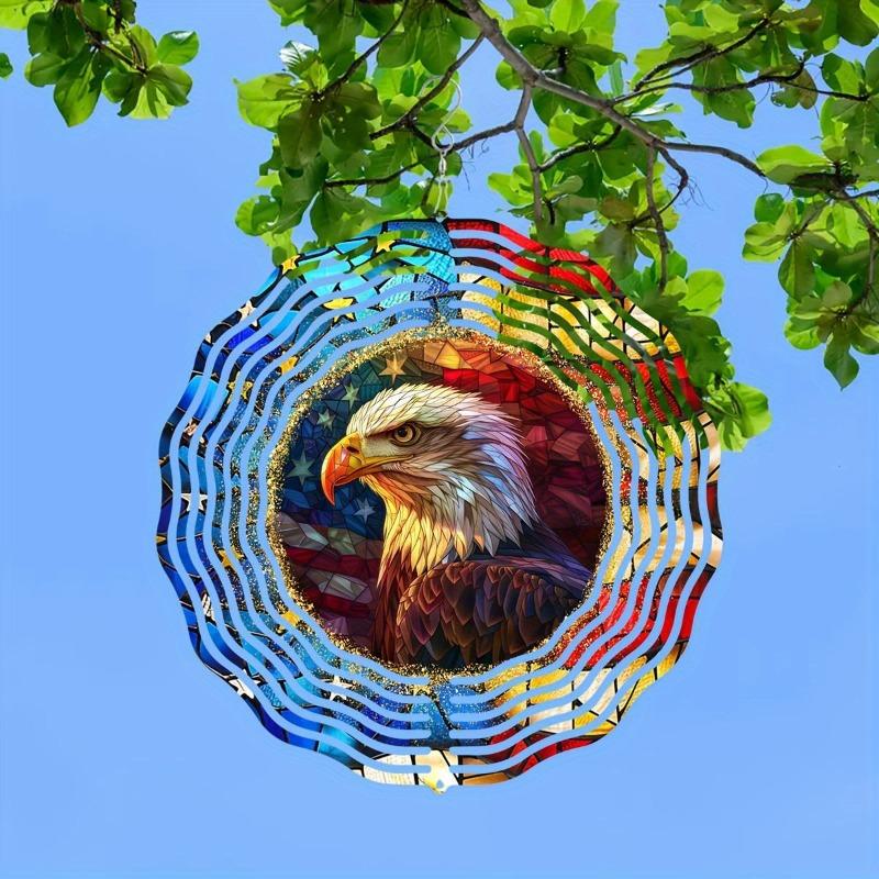 Cata-vento Pendurado de 10 Polegadas com Gancho de 360 Graus para Decoração de Jardim de Varanda Primavera Verão Decoração Externa