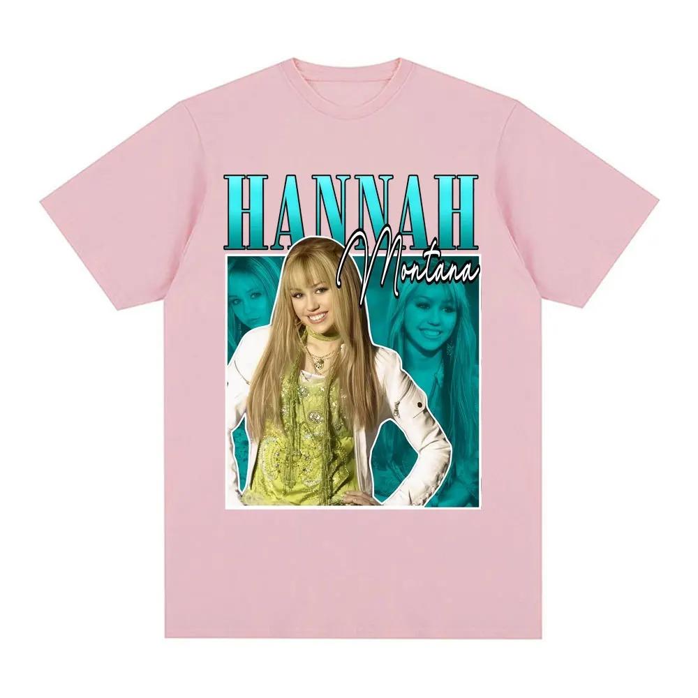 Hannah Montana 90s Vintage Graphics Tee Shirt Men Women Clothing Harajuku High Street T-shirt Fashion Casual Cotton T Shirt
