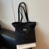 Canvas bag women's large-capacity new autumn and winter versatile shoulder bag casual college student class tote bag