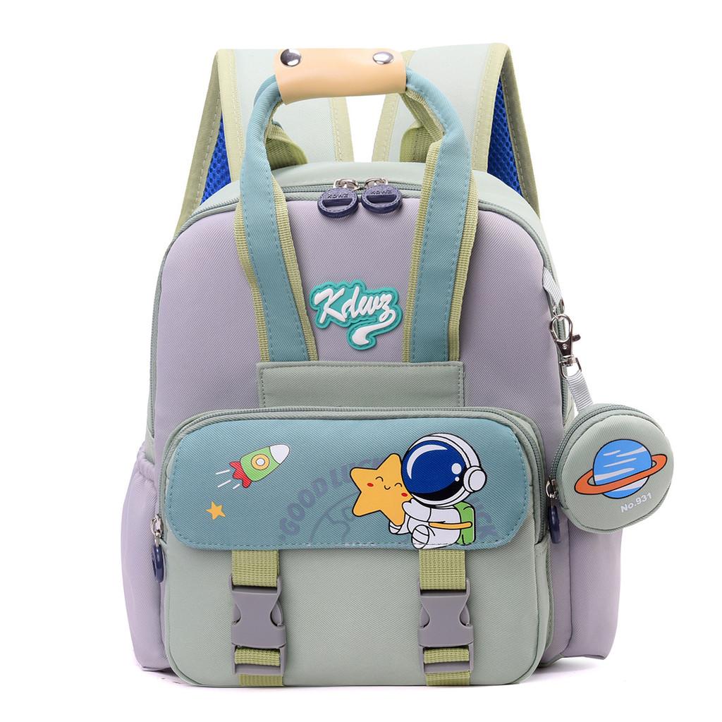 Kids Cute Astronaut Rabbit Pattern Backpack With Lightweight Oxford Material And Ergonomic Straps For School