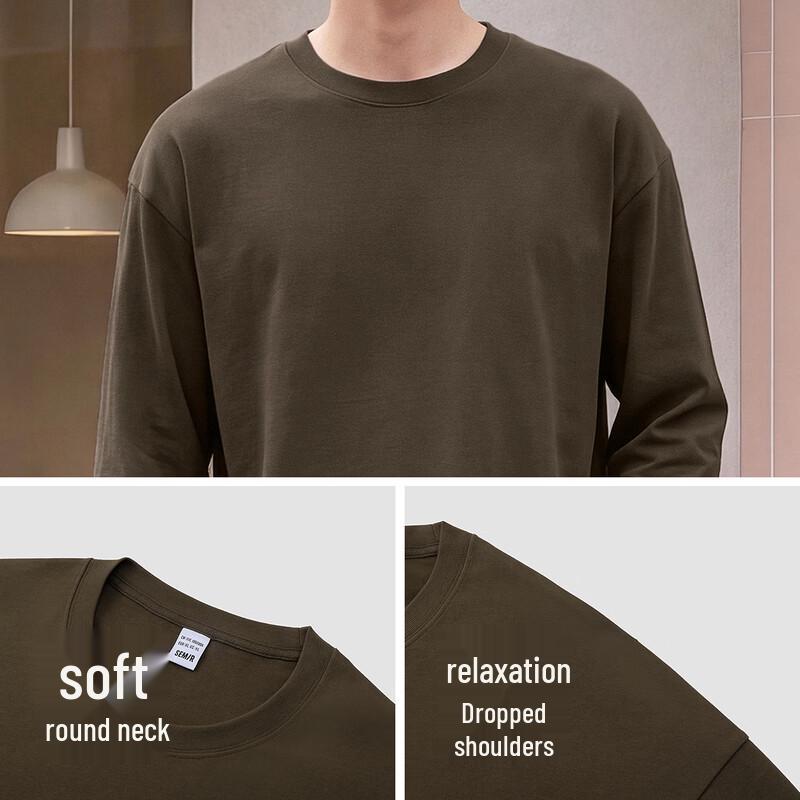 Semir Men's Long-Sleeve Round Neck Knit T-Shirt