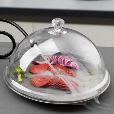 Küche Kochen Kuchenhaube Lebensmittel Präsentation Dessert Deckel Räucherkappe Abdeckung Rauchabzug Rauchhaube