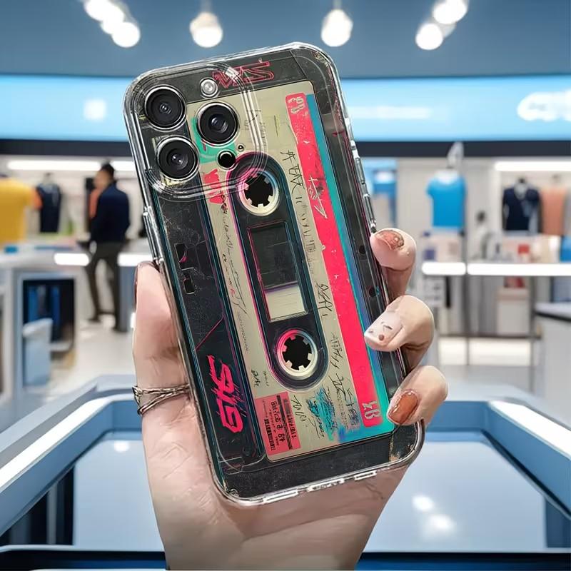 Vintage Phone Case For Samsung A57 A07 A36 A26 A56 A16 A06 A55 A35 A25 A15 A05 A54 A34 A24 Clear Back Cover Cassette Tape-style