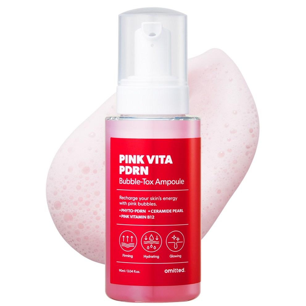 [Omitted] Pink Vita PDRN Bubble Ampoule Serum Toner Mask Pack, 90ml