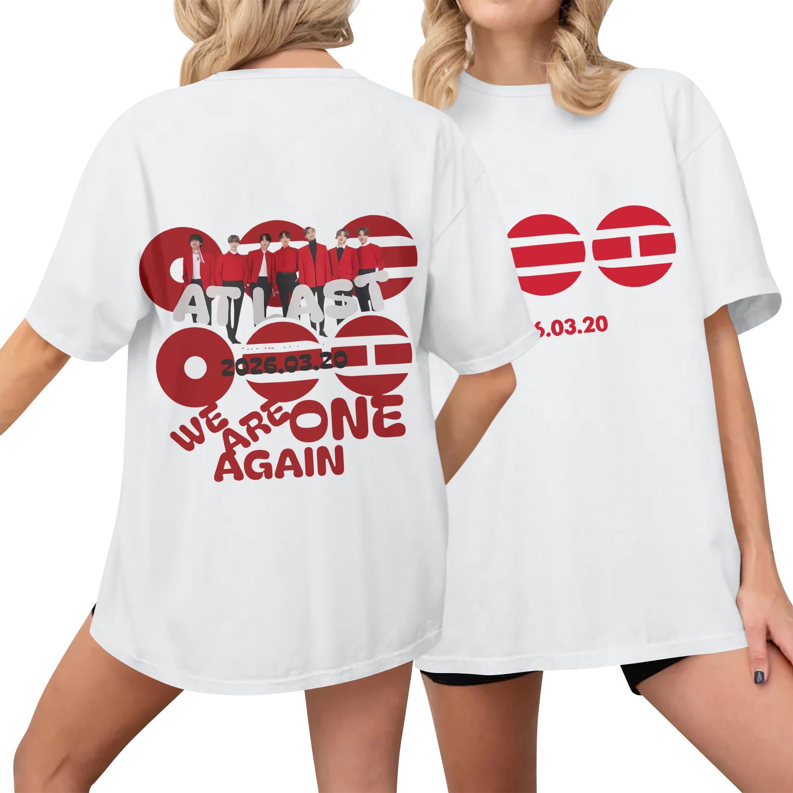 

Women s Casual Printed T-Shirt Round Neck Pullover Short Sleeve Top XL білий