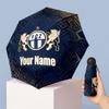 FC Zürich Manual Five Fold 8 Rib Umbrella Support Custom Text, Lightweight Travel Umbrella